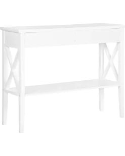 Beliani Konsolipoyta 2 Laatikkoa Valkoinen Avenue Cheap