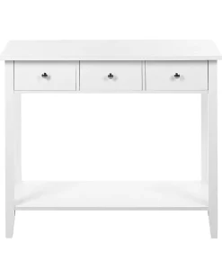 Beliani Konsolipoyta 3 Laatikkoa Valkoinen Galva Hot