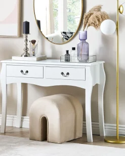 Beliani Konsolipoyta 2 Laatikkoa Valkoinen Klawock Best