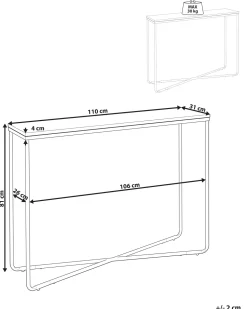 Beliani Konsolipoyta Harmaa/Musta Lakota Sale