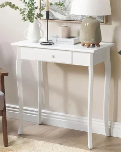 Beliani Konsolipoyta Laatikko Valkoinen Albia Store
