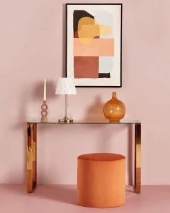 Beliani Konsolipoyta Lasitasolla Ruostumaton Teras Kulta Tilon Sale