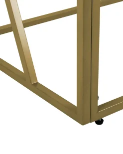 Beliani Konsolipoyta Lasitasolla Metalli Kulta Orland Cheap