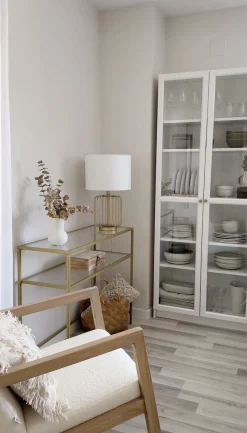 Beliani Konsolipoyta Lasitasolla Rauta Kulta Aline Store