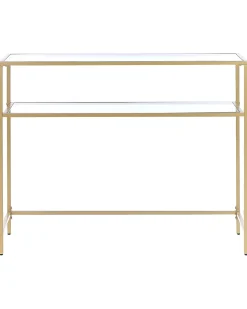 Beliani Konsolipoyta Lasitasolla Rauta Kulta Aline Store
