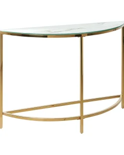 Beliani Konsolipoyta Marmorikuvio Valkoinen/Kulta Orita Flash Sale