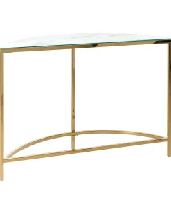 Beliani Konsolipoyta Marmorikuvio Valkoinen/Kulta Orita Flash Sale