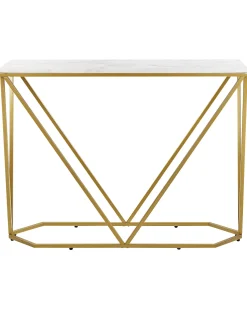 Beliani Konsolipoyta Marmorikuvio Valkoinen/Kulta Hazen Fashion