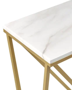 Beliani Konsolipoyta Marmorikuvio Valkoinen/Kulta Hazen Fashion
