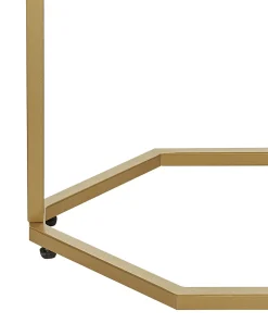 Beliani Konsolipoyta Marmorikuvio Valkoinen/Kulta Hazen Fashion