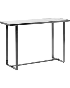 Beliani Konsolipoyta Marmorikuvio Valkoinen/Hopea Plano Store