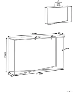 Beliani Konsolipoyta Marmorikuvio Valkoinen/Kulta Royse Sale