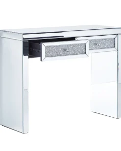 Beliani Konsolipoyta Peililasi 2 Laatikkoa Hopea Tilly Best Sale