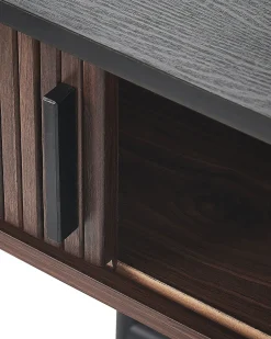 Beliani Konsolipoyta Tumma Puu/Musta Jose Best Sale