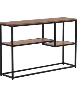 Beliani Konsolipoyta Tumma Puu/Musta Belmont Fashion