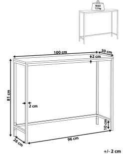 Beliani Konsolipoyta Tumma Puu/Musta Tulia Store