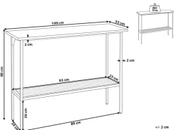 Beliani Konsolipoyta Vaalea Puu/Musta Dorena Flash Sale