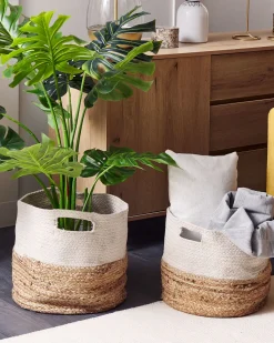 Beliani Kori Hiekanruskea/Vaaleanharmaa 2 Kpl Naulla New