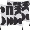 Beliani Koristetyyny 2 Kpl 45 X 45 Cm Mustavalkoinen Liriope Outlet