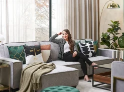 Beliani Koristetyyny 2 Kpl 45 X 45 Cm Mustavalkoinen Liriope Outlet