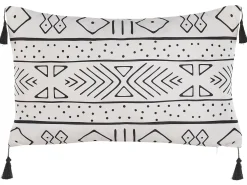 Beliani Koristetyyny 2 Kpl 30 X 50 Cm Mustavalkoinen Schefflera Fashion