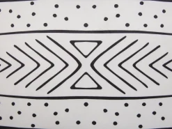 Beliani Koristetyyny 2 Kpl 30 X 50 Cm Mustavalkoinen Schefflera Fashion