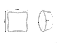 Beliani Koristetyyny 40 X 40 Cm Samettinen Beige Pothos Cheap