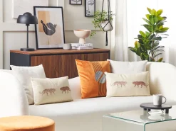 Beliani Koristetyyny Beige 30 X 50 Cm 2 Kpl Nierembergia Best