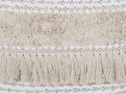 Beliani Koristetyyny Beige Kirjailtu 45 X 45 Cm Villur Outlet