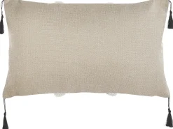 Beliani Koristetyyny Beige/Musta 30 X 50 Cm 2 Kpl Pulmonaria Clearance