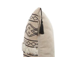 Beliani Koristetyyny Beige/Musta 30 X 50 Cm 2 Kpl Pulmonaria Clearance