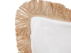 Beliani Koristetyyny Beige/Valkoinen 45 X 45 Cm 2 Kpl Geranium Best