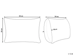 Beliani Koristetyyny Juutti Monivarinen 30 X 50 Saron Best