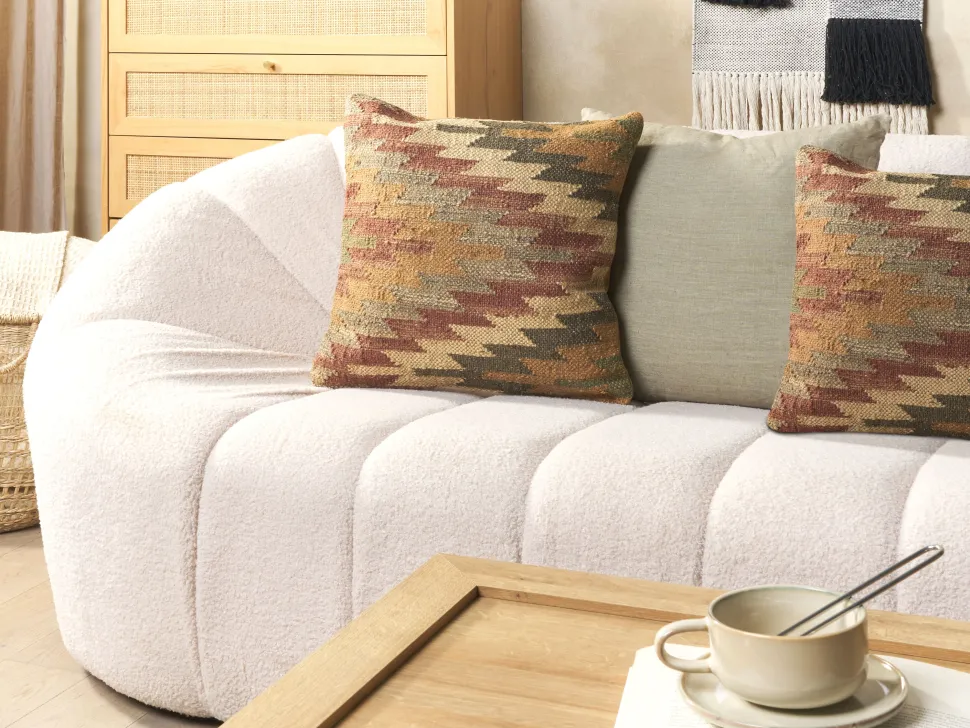 Beliani Koristetyyny Juutti Monivarinen 45 X 45 Cm Deepor Discount