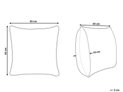 Beliani Koristetyyny Juutti Monivarinen 45 X 45 Cm Deepor Discount