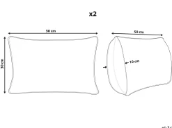 Beliani Koristetyyny Juutti Monivarinen 30 X 50 Cm Pulicat Hot