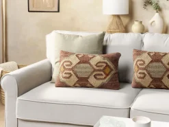 Beliani Koristetyyny Juutti Monivarinen 30 X 50 Cm 2 Kpl Urpad Fashion