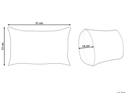 Beliani Koristetyyny Juutti Monivarinen 30 X 50 Cm Urpad Cheap