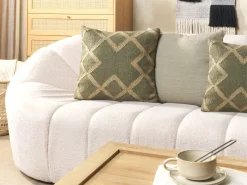 Beliani Koristetyyny Juutti Vihrea/Beige 45 X 45 Cm Gopi Fashion