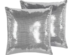 Beliani Koristetyyny Kangas Hopea 45 X 45 Cm 2 Kpl Aster Best