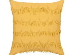 Beliani Koristetyyny Kangas Keltainen 45 X 45 Cm 2 Kpl Agastache Cheap