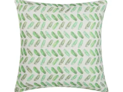 Beliani Koristetyyny Kangas Valkoinen/Vihrea 45 X 45 Cm 2 Kpl Prunus Flash Sale