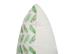 Beliani Koristetyyny Kangas Valkoinen/Vihrea 45 X 45 Cm 2 Kpl Prunus Flash Sale