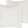 Beliani Koristetyyny Keinoturkis Valkoinen 45 X 45 Cm 2 Kpl Pumila Hot