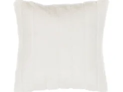 Beliani Koristetyyny Keinoturkis Valkoinen 45 X 45 Cm 2 Kpl Pumila Hot