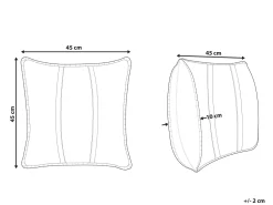 Beliani Koristetyyny Keltainen Kohokuvioitu 45 X 45 Cm Kavalam Flash Sale