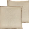 Beliani Koristetyyny 2Kpl 45 X 45 Cm Beige Guzmania Fashion