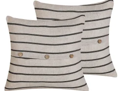 Beliani Koristetyyny 2Kpl 45 X 45 Cm Beige/Musta Cynara Online