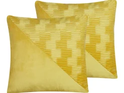 Beliani Koristetyyny 2Kpl 45 X 45 Cm Keltainen Origanum Discount