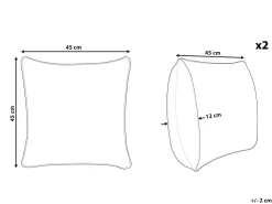 Beliani Koristetyyny 2Kpl 45 X 45 Cm Mustavalkoinen Beskoz Best Sale